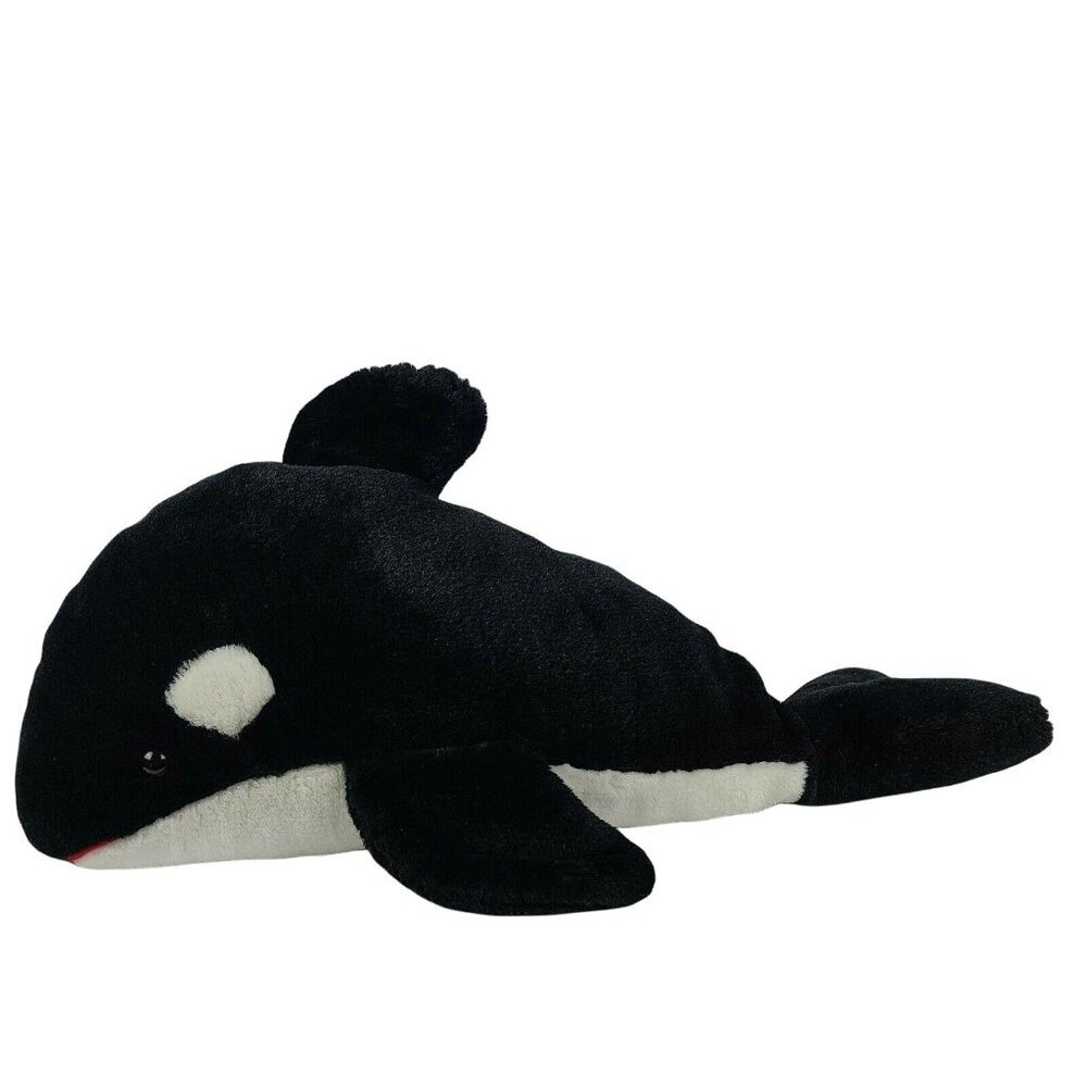 Vintage 90s Sea World Shamu Orca Killer Whale 20 inch Plush Stuffed Animal Toy